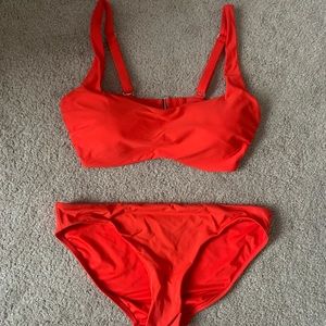 Athleta Bra CupSquare Neck Bikini Top & Bottom